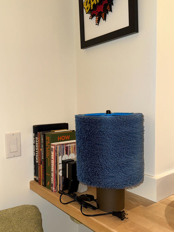 Shag Beam - Blue Fuzz Lamp