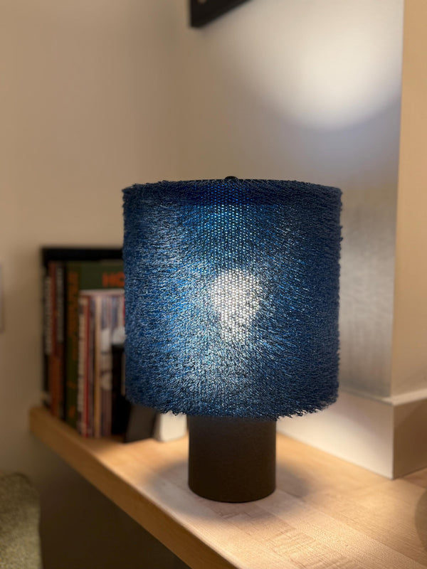Shag Beam - Blue Fuzz Lamp