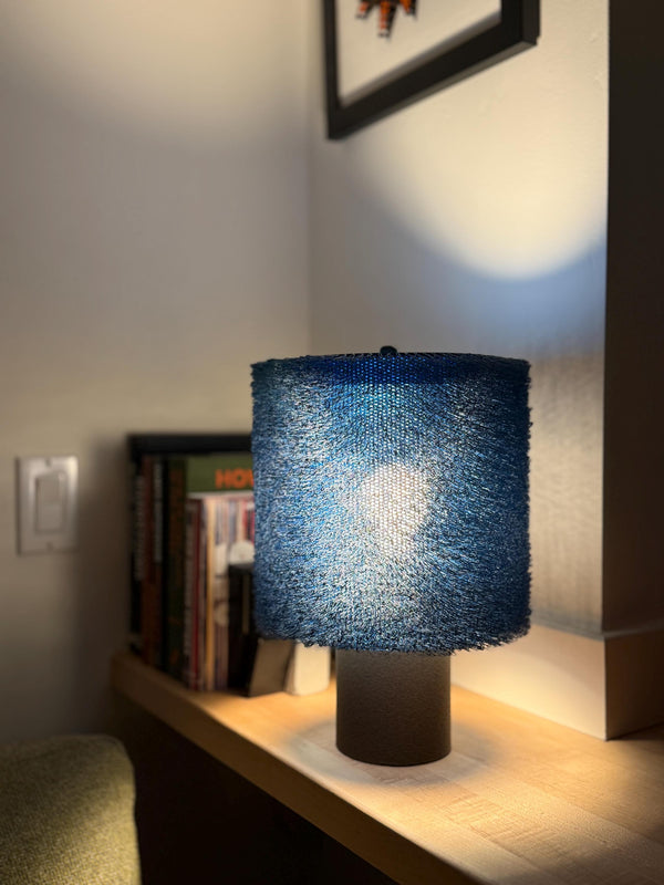 Shag Beam - Blue Fuzz Lamp