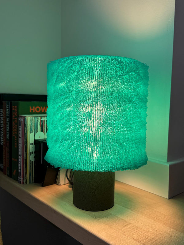 Shag Beam - Teal Fuzzy Lamp