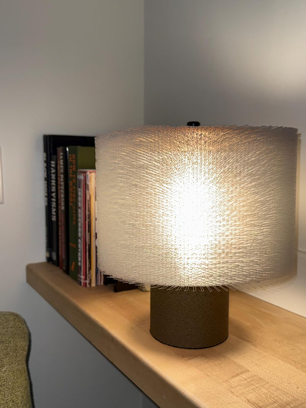 Shag Beam - Ivory Fuzzy Lamp