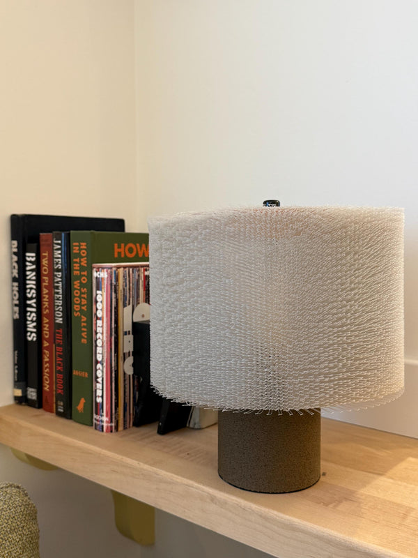 Shag Beam - Ivory Fuzzy Lamp