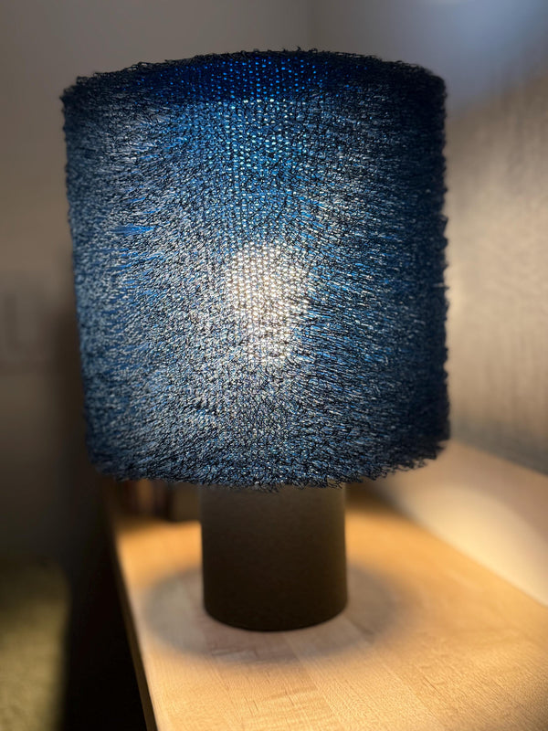 Shag Beam - Blue Fuzz Lamp