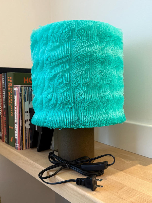 Shag Beam - Teal Fuzzy Lamp