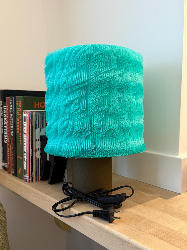 Shag Beam - Teal Fuzzy Lamp