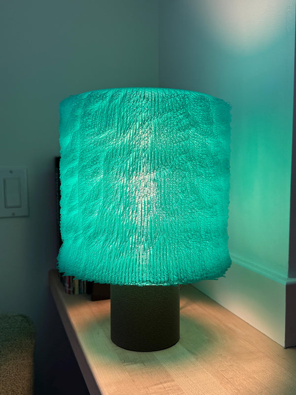 Shag Beam - Teal Fuzzy Lamp