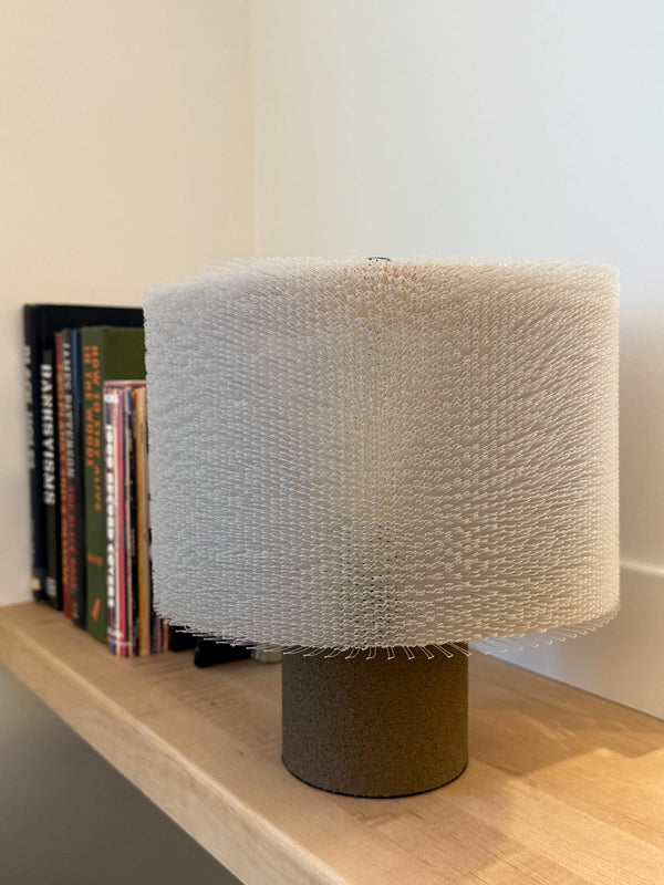 Shag Beam - Ivory Fuzzy Lamp