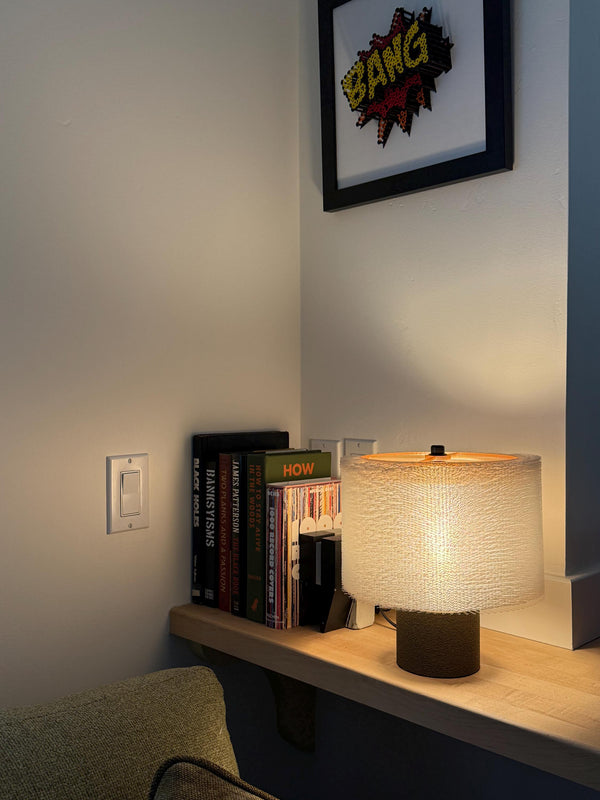 Shag Beam - Ivory Fuzzy Lamp