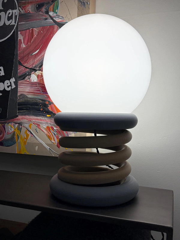Spring Theory – Sculptural Coil Table Lamp